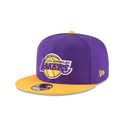 Purple Los Angeles Lakers Hat - New Era NBA Two Tone 9FIFTY Snapback Caps USA7953042